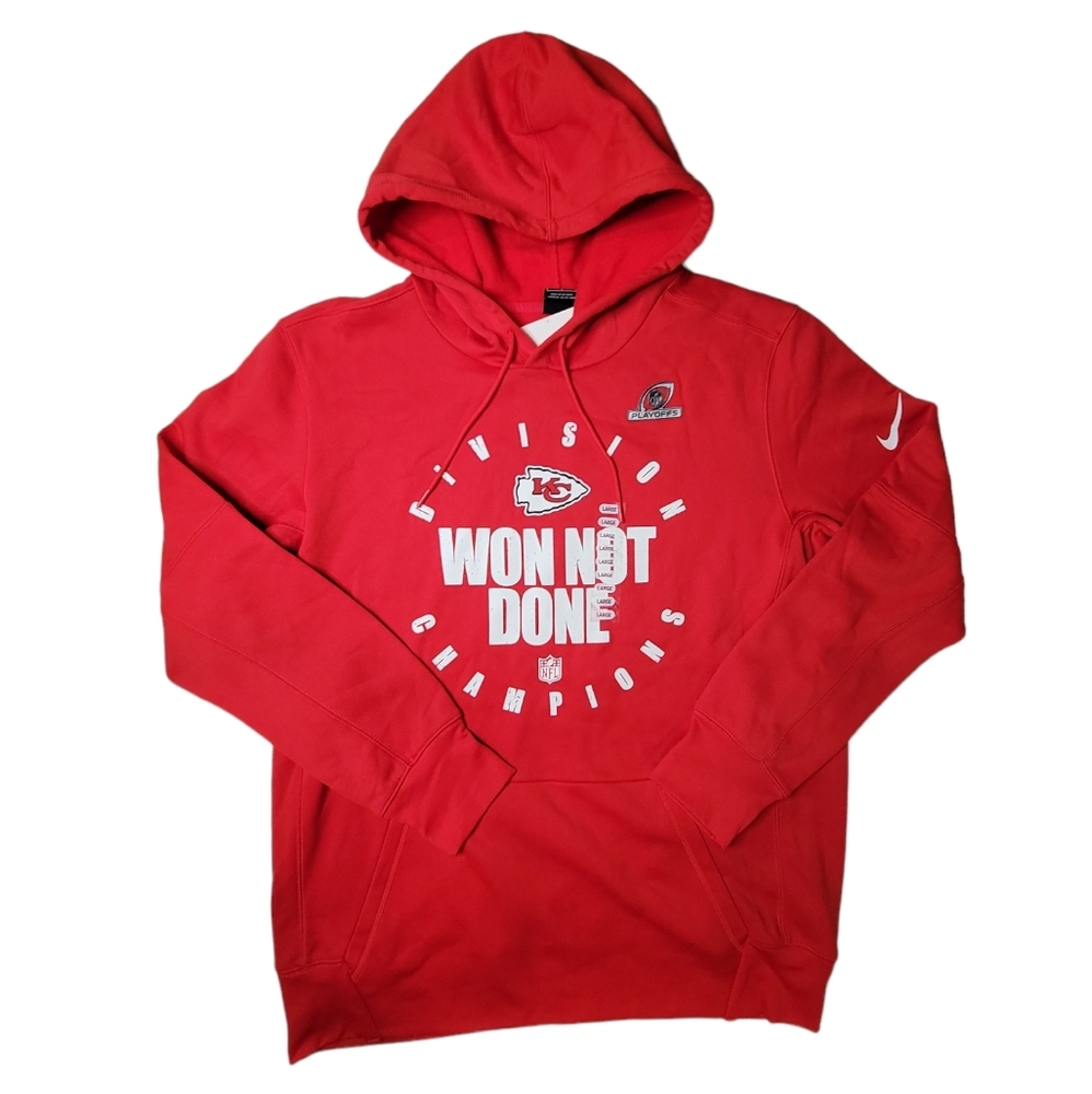 Nike Dry Fit NFL On Field Apparel Kansas City Chiefs  Hoodie Men's Large NEW